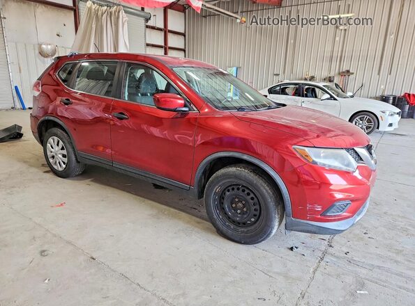KNMAT2MV1GP669571 2016 NISSAN ROGUE Красный Передняя правая четверть