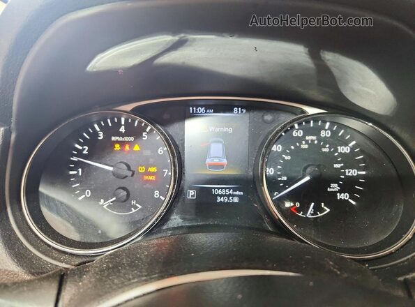 KNMAT2MV1GP669571 2016 NISSAN ROGUE Красный Вид щитка приборов