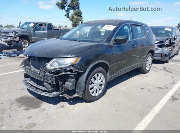 KNMAT2MV1GP686807 2016 NISSAN ROGUE Black წინა მარცხენა ხედი სამი მეოთხედიდან