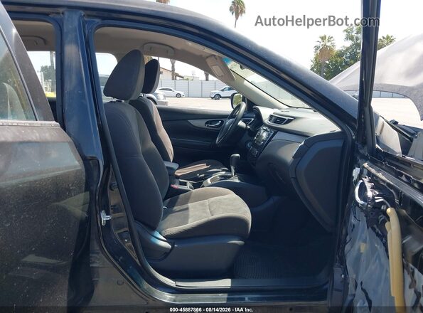 KNMAT2MV1GP686807 2016 NISSAN ROGUE Black წინა სალონის ხედი