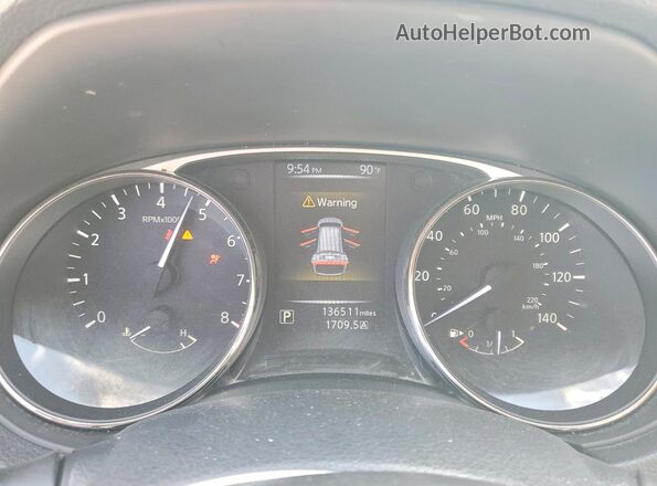 KNMAT2MV1GP700026 2016 NISSAN ROGUE Blue Widok zestawu wskaźników