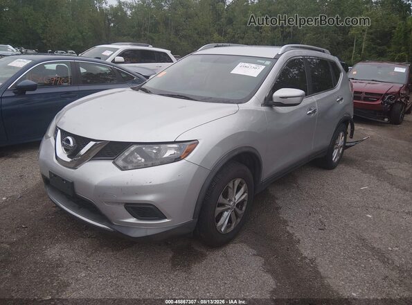 KNMAT2MV1GP708241 2016 NISSAN ROGUE Silver წინა მარცხენა ხედი სამი მეოთხედიდან