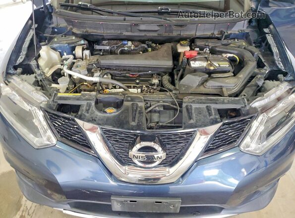KNMAT2MV1GP724956 2016 NISSAN ROGUE Blue Widok komory silnika