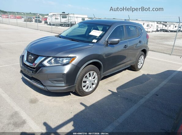 KNMAT2MV1JP505602 2018 NISSAN ROGUE Gray Առջևի ձախ երեք քառորդ տեսարան
