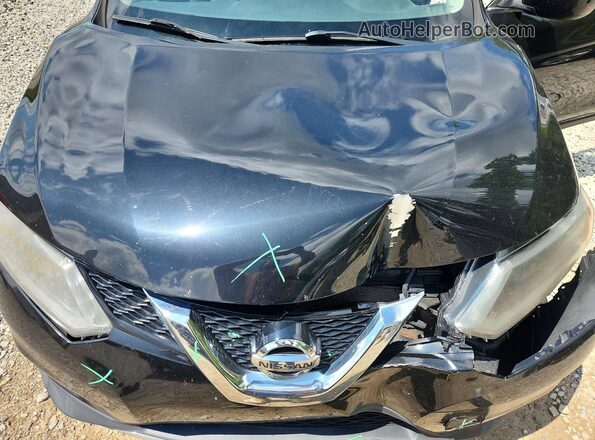 KNMAT2MV2GP625742 2016 NISSAN ROGUE Black Vista del compartimento del motor