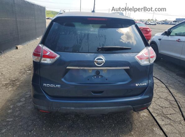 KNMAT2MV2GP648535 2016 NISSAN ROGUE Blue Widok z tyłu