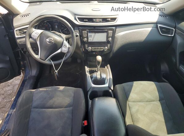 KNMAT2MV2GP648535 2016 NISSAN ROGUE Blue Widok deski rozdzielczej