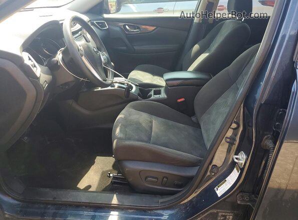 KNMAT2MV2GP648535 2016 NISSAN ROGUE Blue Widok wnętrza z przodu