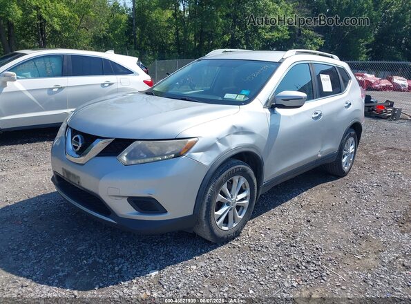 KNMAT2MV3GP655347 2016 NISSAN ROGUE Silver წინა მარცხენა ხედი სამი მეოთხედიდან