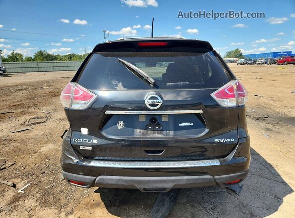 KNMAT2MV3GP660922 2016 NISSAN ROGUE Black Вид ззаду