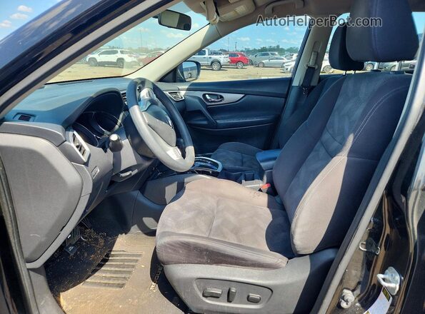 KNMAT2MV3GP660922 2016 NISSAN ROGUE Black Вид салону спереду