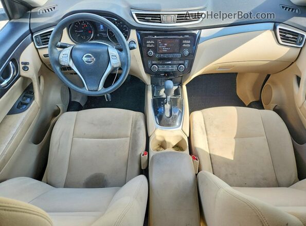 KNMAT2MV3GP681981 2016 NISSAN ROGUE White წინა პანელის ხედი