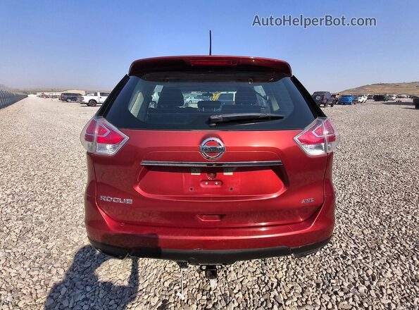 KNMAT2MV3GP701484 2016 NISSAN ROGUE Burgundy Widok z tyłu