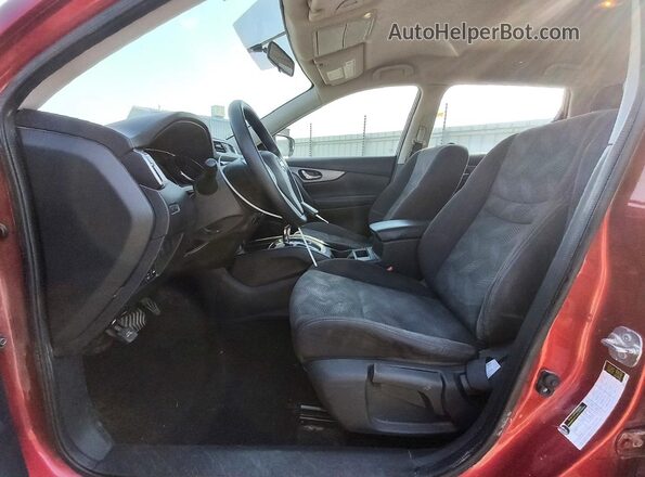 KNMAT2MV3GP701484 2016 NISSAN ROGUE Burgundy Widok wnętrza z przodu