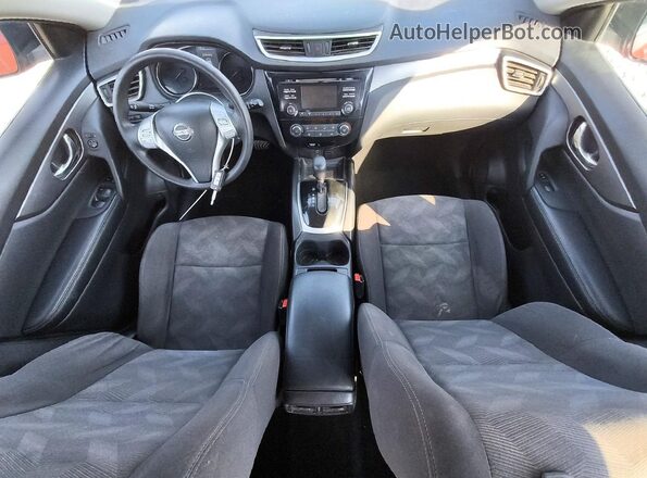 KNMAT2MV3GP701484 2016 NISSAN ROGUE Burgundy Widok deski rozdzielczej