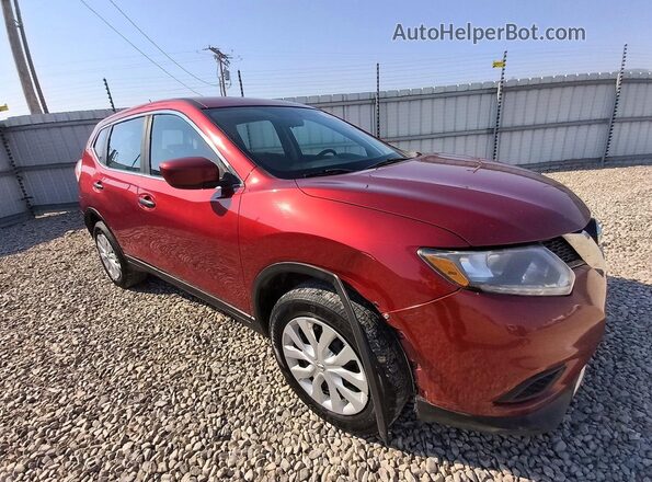 KNMAT2MV3GP701484 2016 NISSAN ROGUE Burgundy Przód prawy