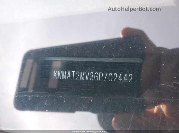 KNMAT2MV3GP702442 2016 NISSAN ROGUE Gray VIN კოდის სტიკერის ხედი