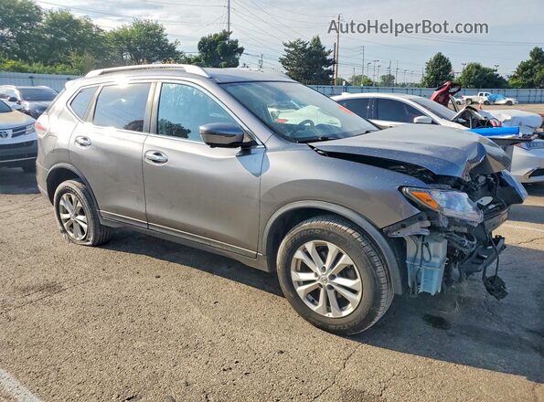 KNMAT2MV3GP726109 2016 NISSAN ROGUE Серый Передняя правая четверть
