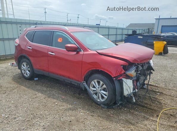KNMAT2MV3GP726613 2016 NISSAN ROGUE Красный Передняя правая четверть