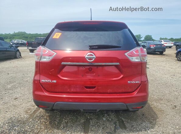 KNMAT2MV3GP726613 2016 NISSAN ROGUE Красный Вид сзади