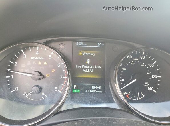 KNMAT2MV3HP560613 2017 NISSAN ROGUE Black Instrument cluster view