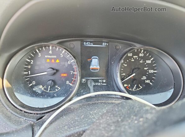KNMAT2MV3HP589433 2017 NISSAN ROGUE White Widok zestawu wskaźników