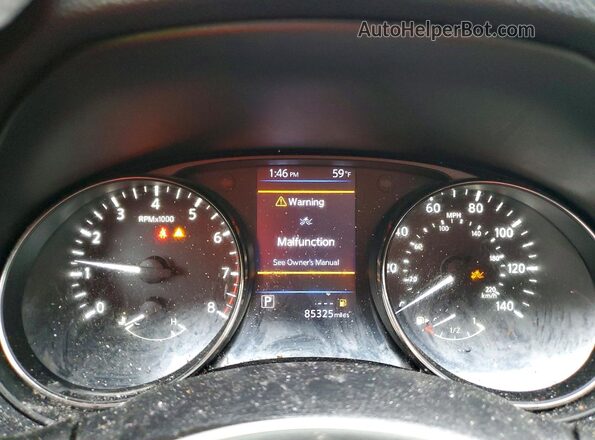 KNMAT2MV3JP622467 2018 NISSAN ROGUE Black Widok zestawu wskaźników