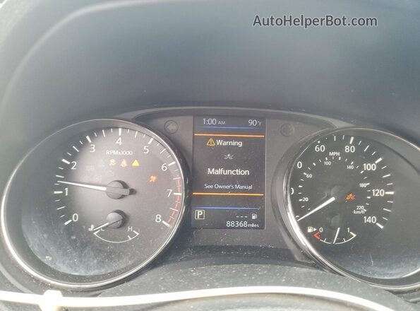 KNMAT2MV3LP529645 2020 NISSAN ROGUE Blue Instrument cluster view