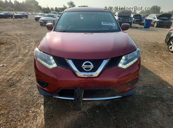 KNMAT2MV4GP601913 2016 NISSAN ROGUE Красный Вид спереди