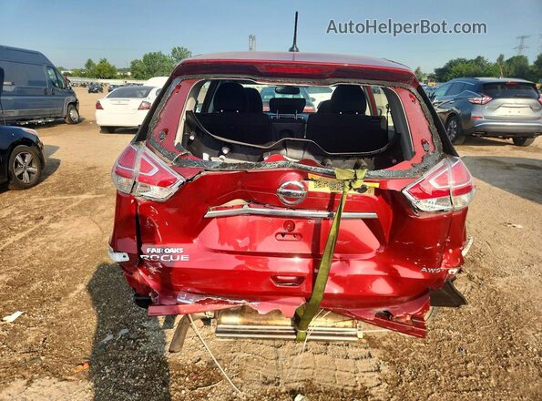 KNMAT2MV4GP601913 2016 NISSAN ROGUE Красный Вид сзади