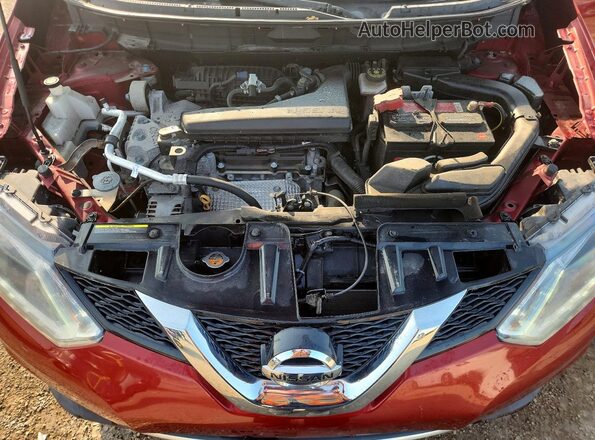 KNMAT2MV4GP601913 2016 NISSAN ROGUE Красный Вид задней части салона