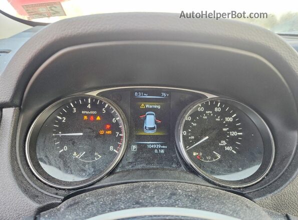 KNMAT2MV4GP601913 2016 NISSAN ROGUE Красный Вид щитка приборов