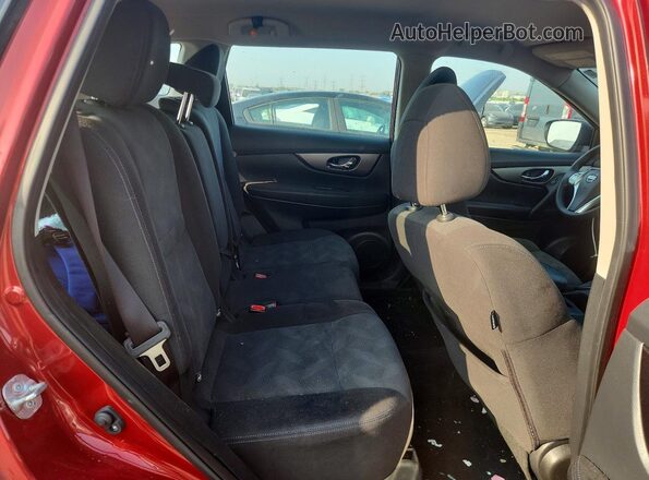 KNMAT2MV4GP601913 2016 NISSAN ROGUE Красный Вид задних сидений