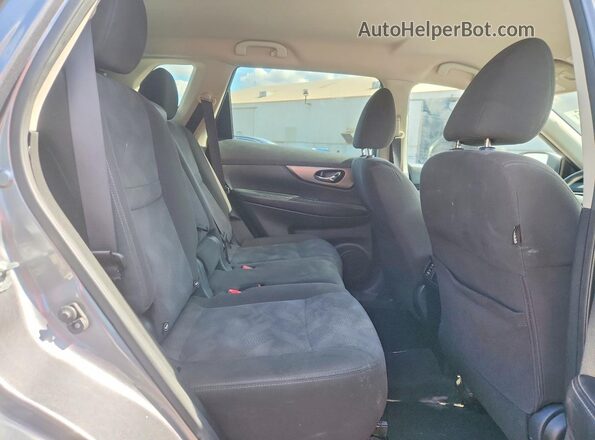 KNMAT2MV4GP609459 2016 NISSAN ROGUE Gray უკანა სავარძლების ხედი
