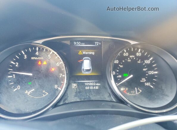 KNMAT2MV4GP609459 2016 NISSAN ROGUE Gray ხელსაწყოთა პანელის ხედი