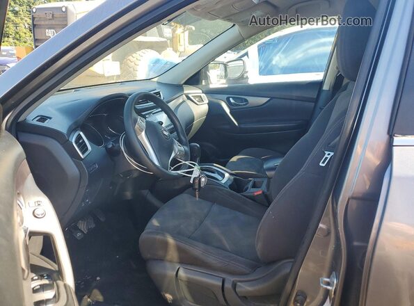 KNMAT2MV4GP609459 2016 NISSAN ROGUE Gray წინა სალონის ხედი