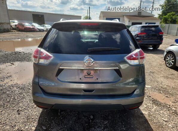 KNMAT2MV4GP609459 2016 NISSAN ROGUE Gray უკანა ხედი