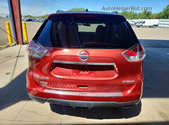 KNMAT2MV4GP613012 2016 NISSAN ROGUE Красный Вид сзади