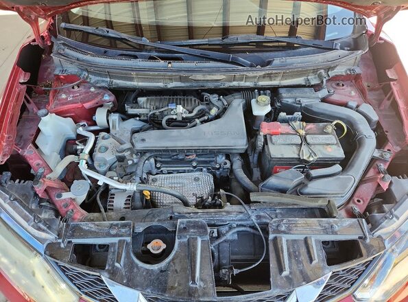 KNMAT2MV4GP613012 2016 NISSAN ROGUE Красный Вид подкапотного пространства