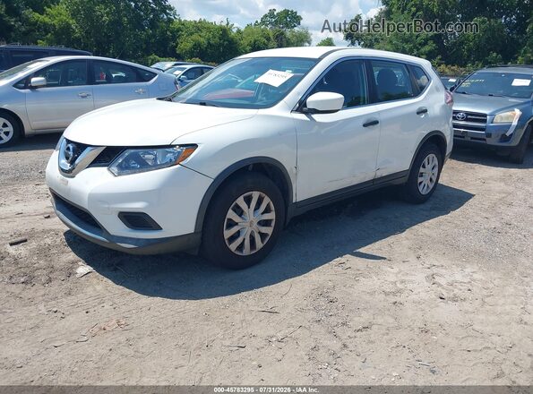 KNMAT2MV4GP613124 2016 NISSAN ROGUE White წინა მარცხენა ხედი სამი მეოთხედიდან