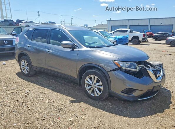KNMAT2MV4GP620820 2016 NISSAN ROGUE Gray Front right