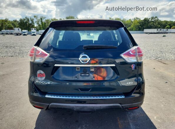 KNMAT2MV4GP624642 2016 NISSAN ROGUE Black Հետևի տեսք