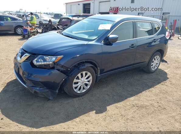 KNMAT2MV4GP632174 2016 NISSAN ROGUE Blue Передня ліва чверть