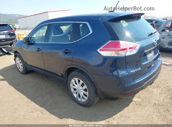 KNMAT2MV4GP632174 2016 NISSAN ROGUE Blue Задня ліва чверть