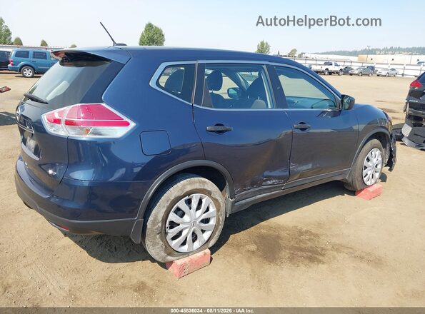 KNMAT2MV4GP632174 2016 NISSAN ROGUE Blue Задня права чверть