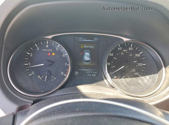 KNMAT2MV4GP668298 2016 NISSAN ROGUE White Instrument cluster view