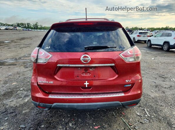 KNMAT2MV4GP691029 2016 NISSAN ROGUE Red Vista trasera