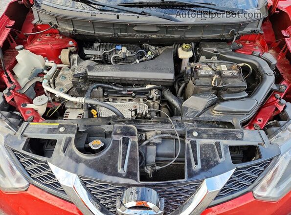 KNMAT2MV4GP691029 2016 NISSAN ROGUE Red Vista del compartimento del motor