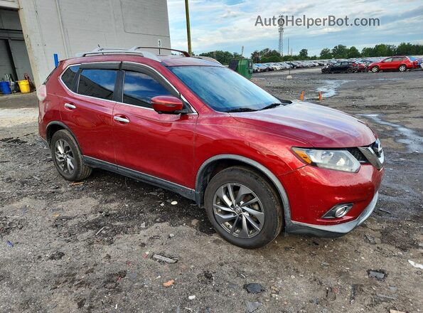 KNMAT2MV4GP691029 2016 NISSAN ROGUE Red Delantero derecho
