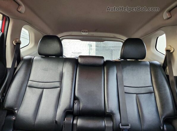 KNMAT2MV4GP691029 2016 NISSAN ROGUE Red Vista de los asientos traseros